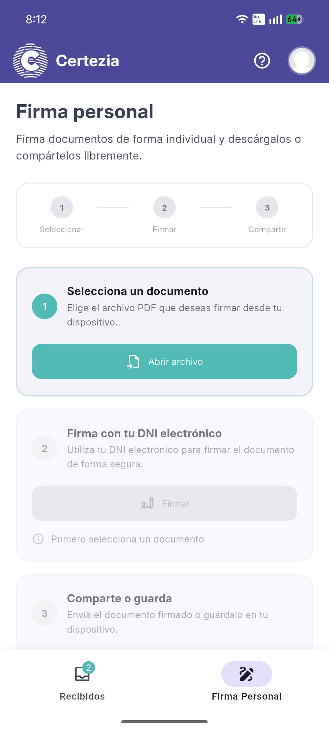 Pasos para la firma personal
