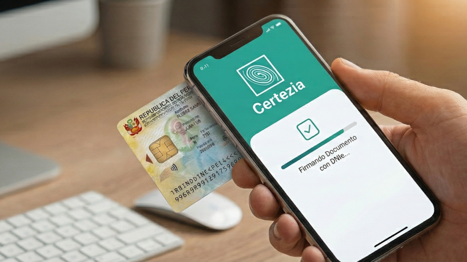 Firma digital con DNI electrónico y celular - Certezia
